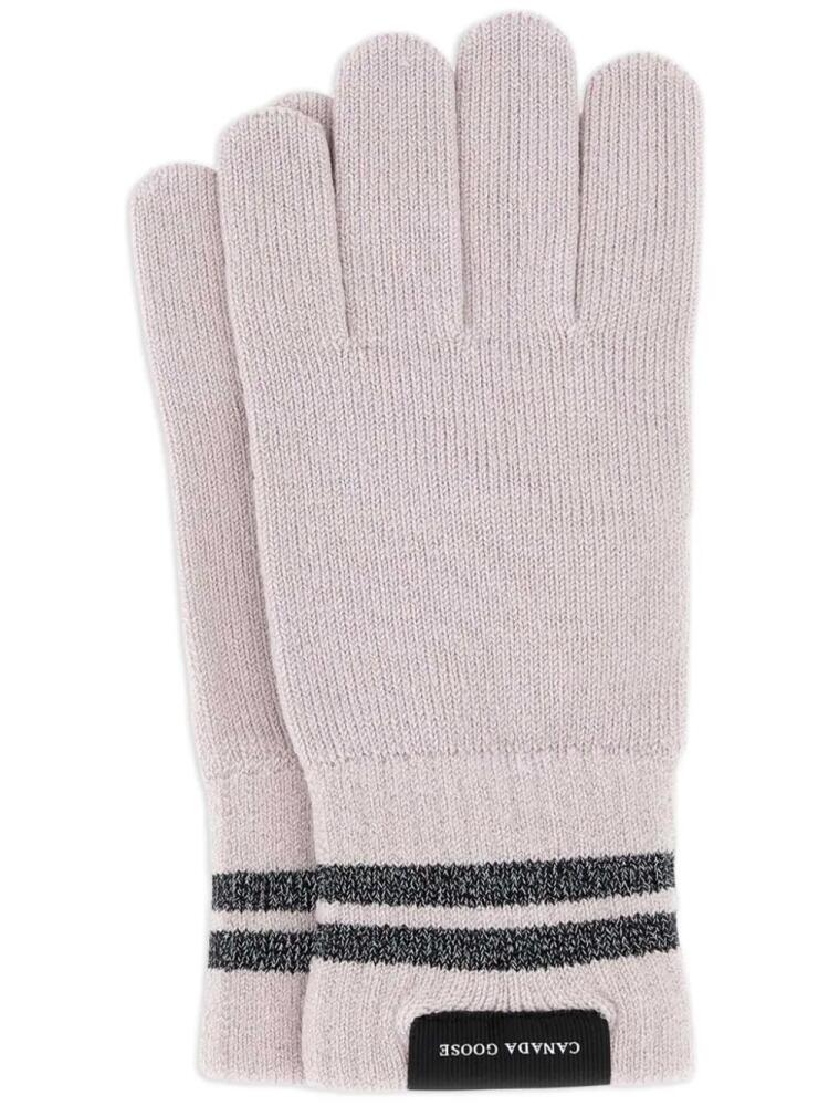 Canada Goose stripe-detail gloves - Pink Cover