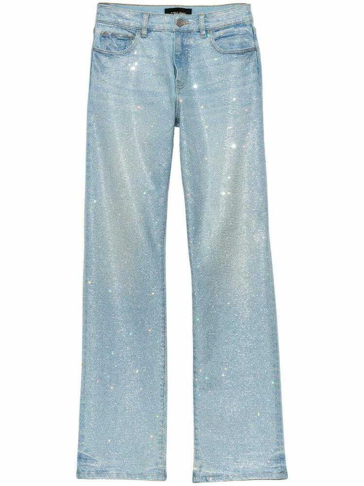 Purple Brand rhinestone-embellished straight-leg jeans - Blue Cover