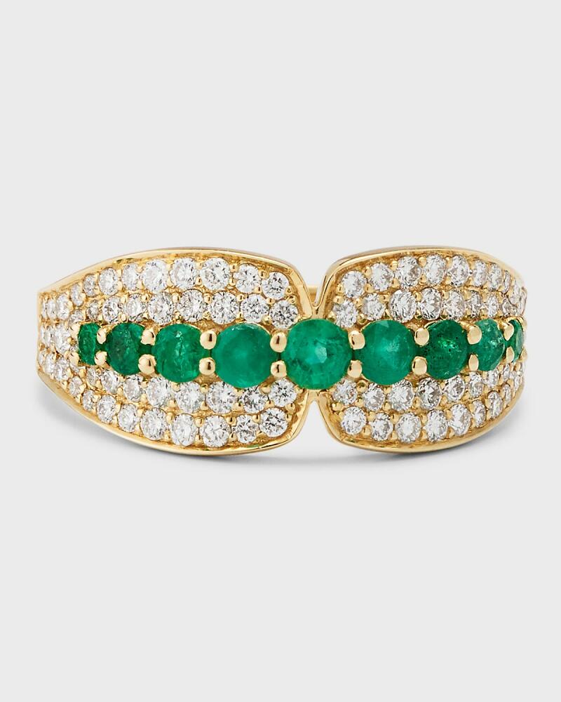 Kastel Jewelry Albi Emerald and Diamond Pave Ring, Size 7 Cover