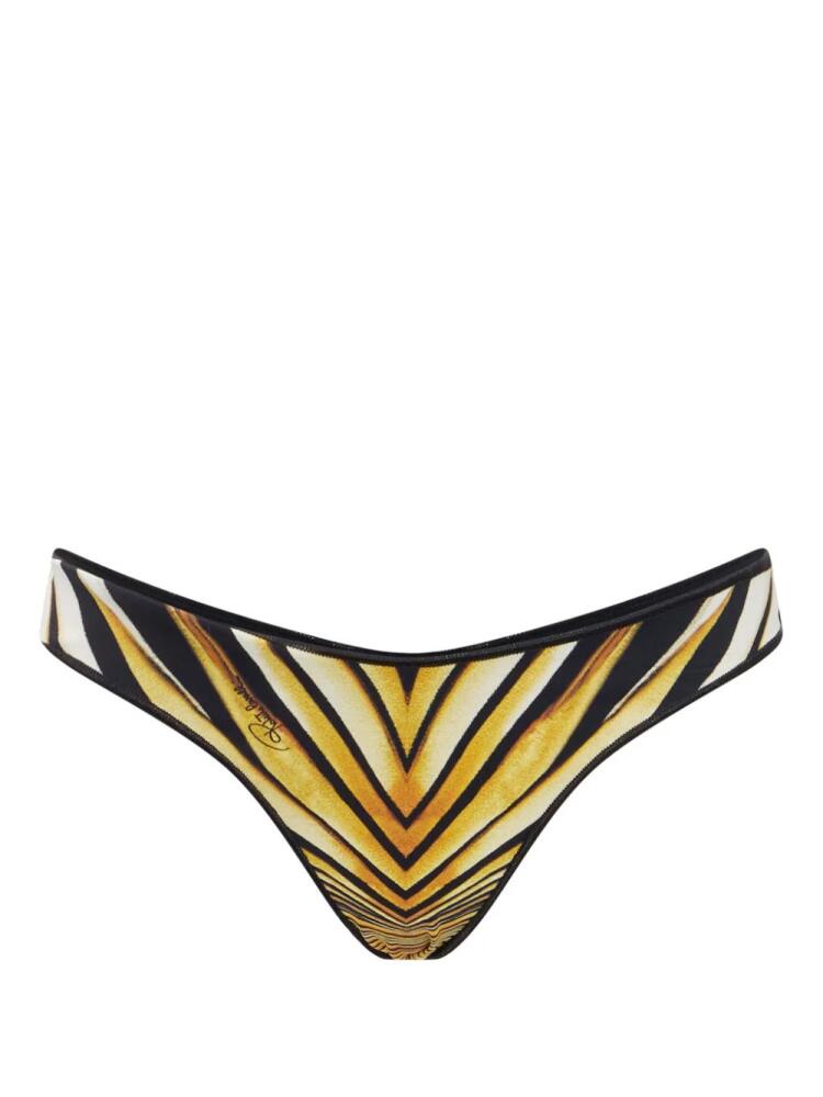 Roberto Cavalli Ray of Gold-print bikini bottoms Cover