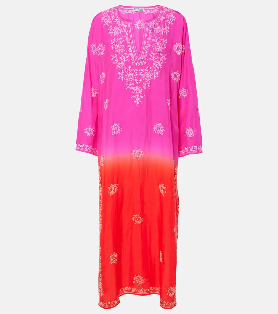 Juliet Dunn Embroidered ombré silk kaftan Cover