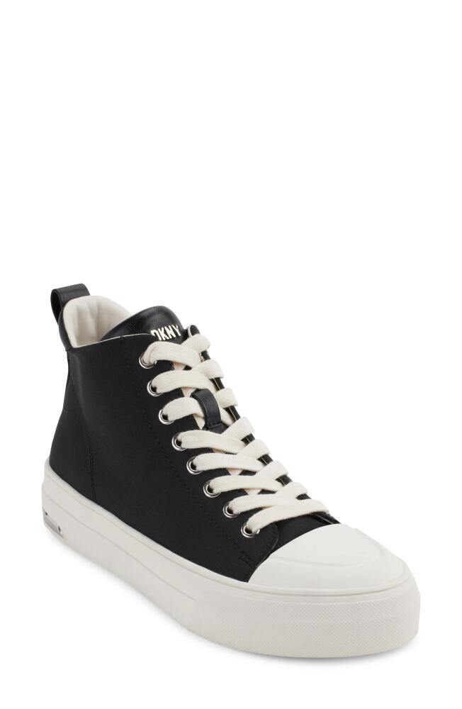 DKNY Yaser Mid Top Platform Sneaker in Black Cover