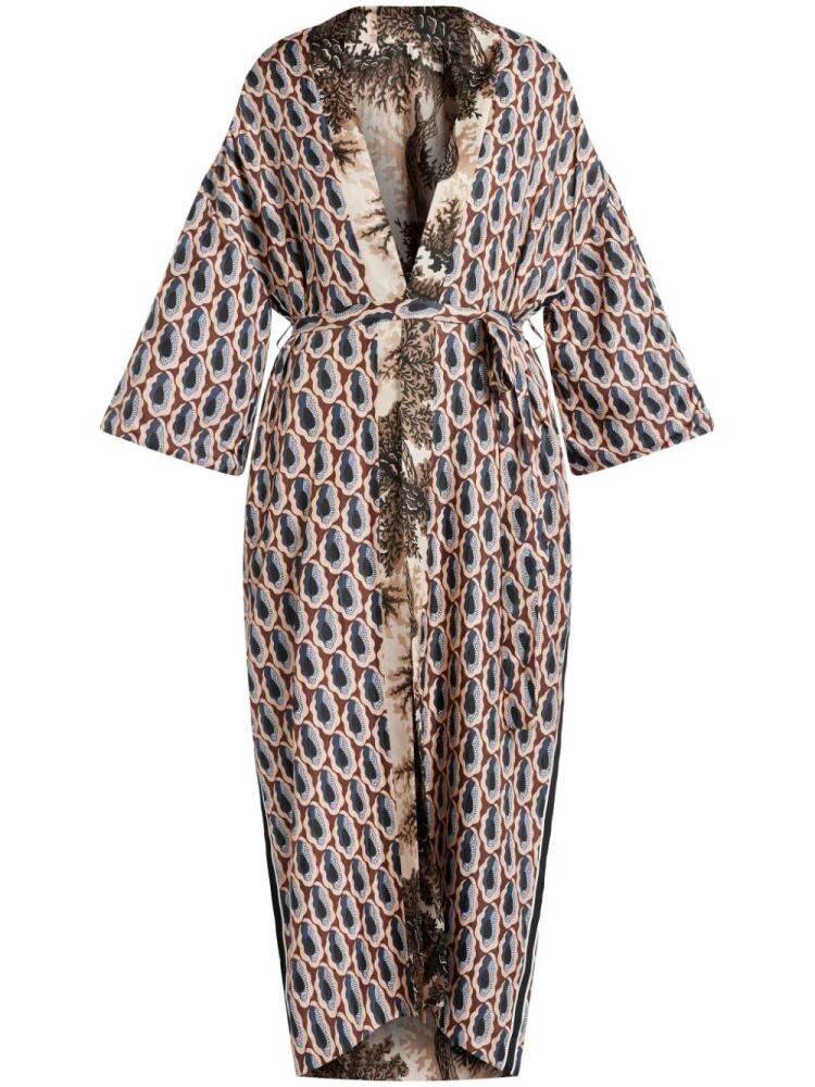 Biyan Raya abstract-pattern coat - Neutrals Cover