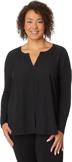 Lysse Plus Size Millie Top (Black) Women's Clothing Cover