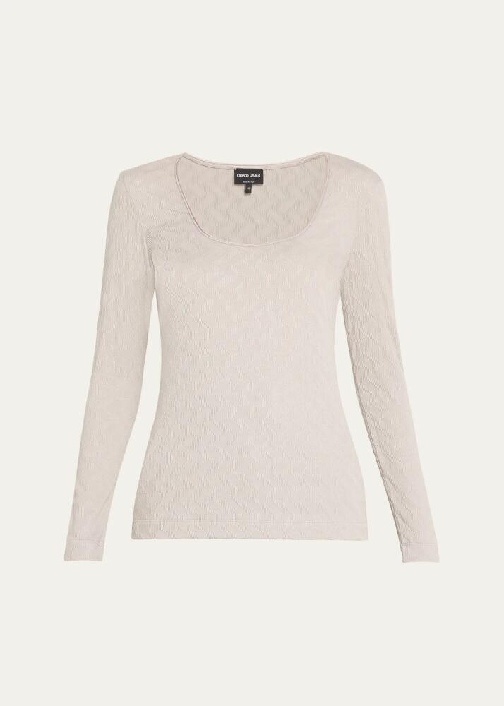 Giorgio Armani Textured Jersey Cashmere Top Cover