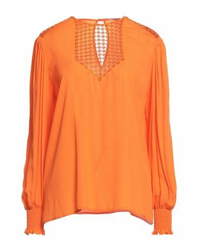 True Royal Woman Top Orange Viscose Cover