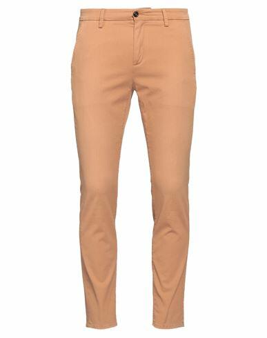 (+) People Man Pants Camel Cotton, Elastane Cover