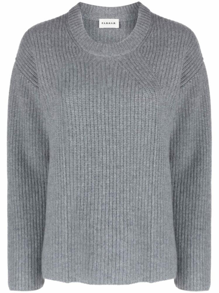 P.A.R.O.S.H. ribbed-knit cashmere jumper - Grey Cover