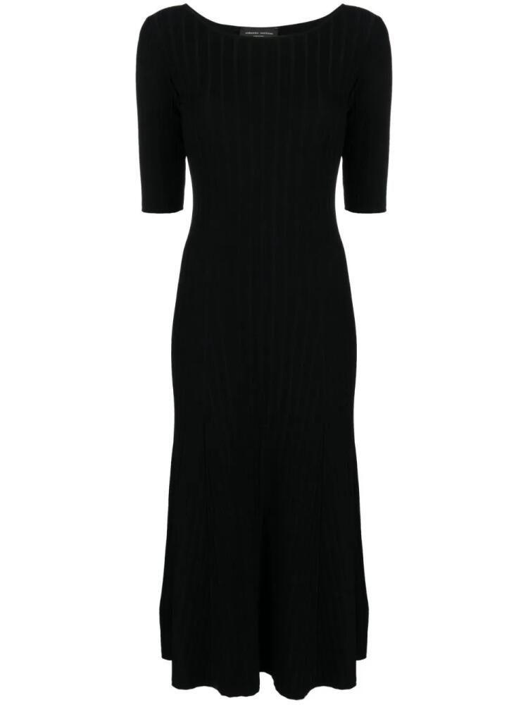 Roberto Collina ribbed-knit midi dress - Black Cover