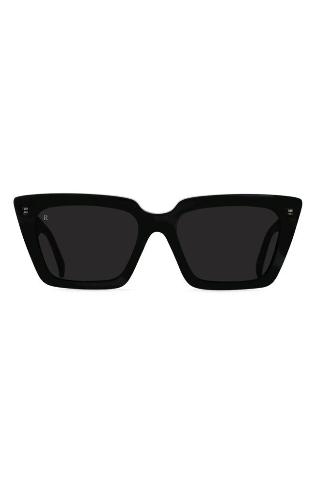 RAEN Keera 54mm Cat Eye Sunglasses in Recycled Black/Smoke Polar Cover