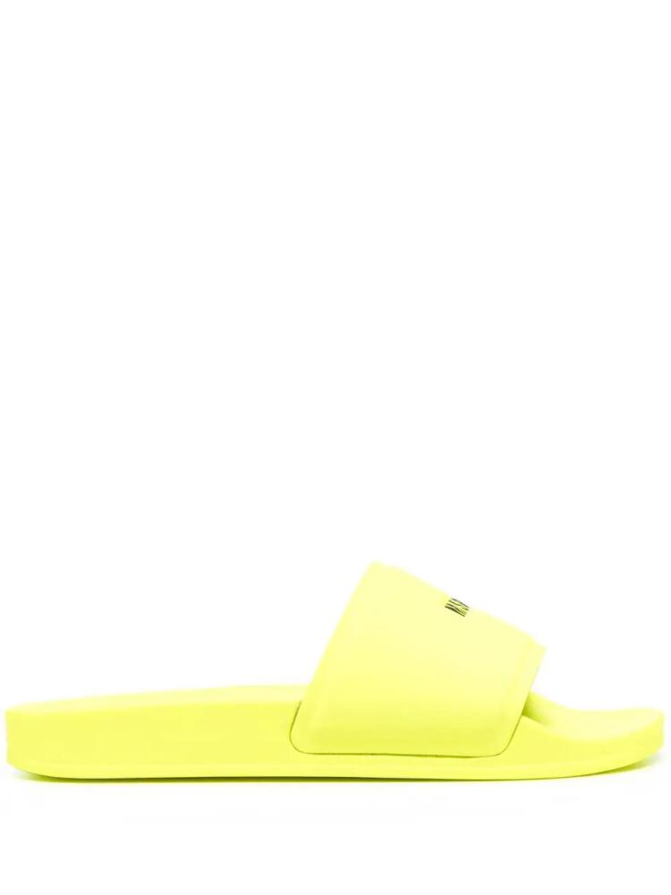 MSGM logo-print sliders - Yellow Cover