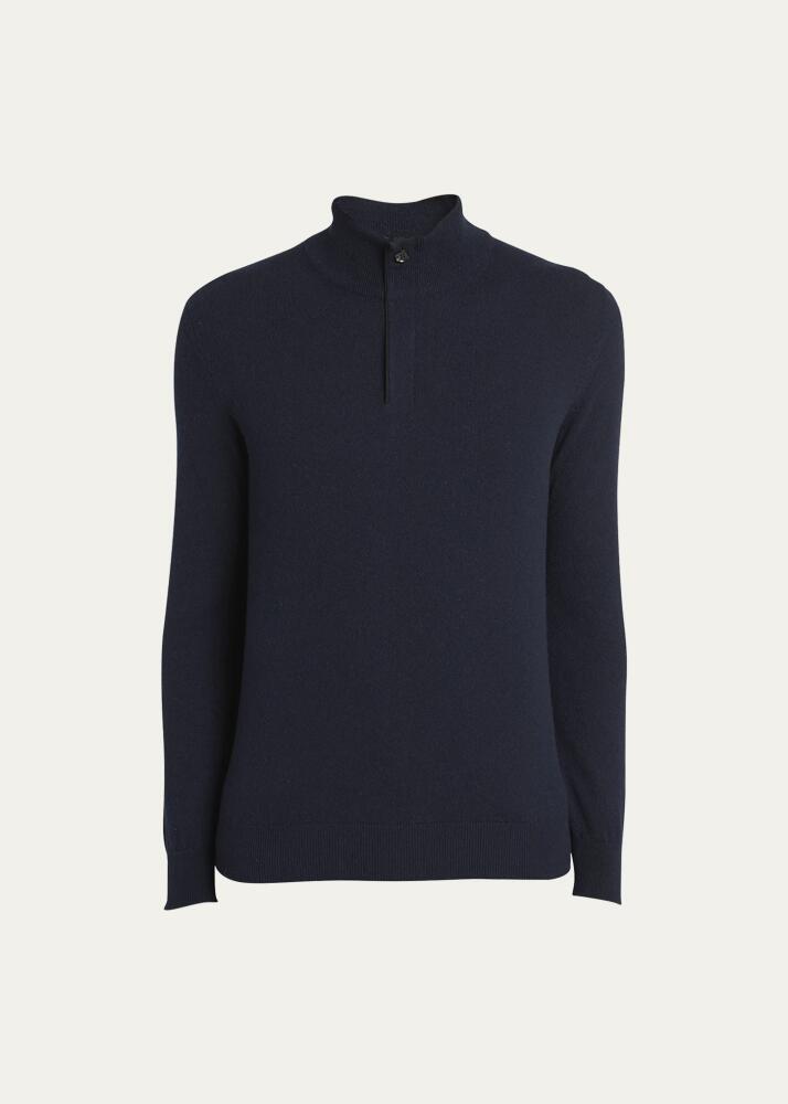 ZEGNA Men's Oasi Cashmere Zip Mock Neck Sweater Cover