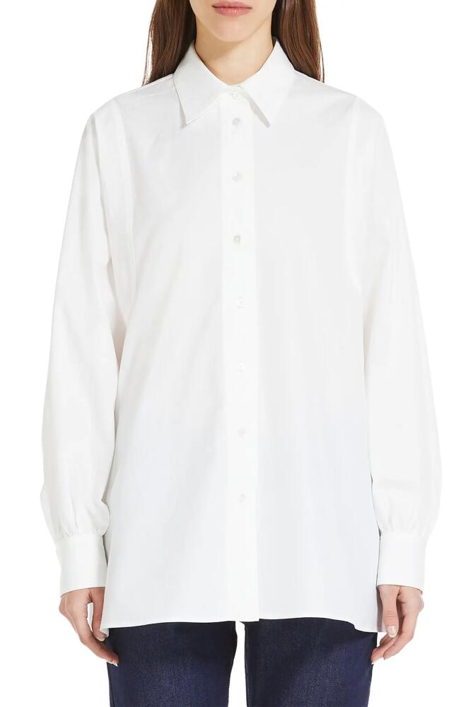 Weekend Max Mara Fufy Cotton Button-Up Shirt in Optical White Cover