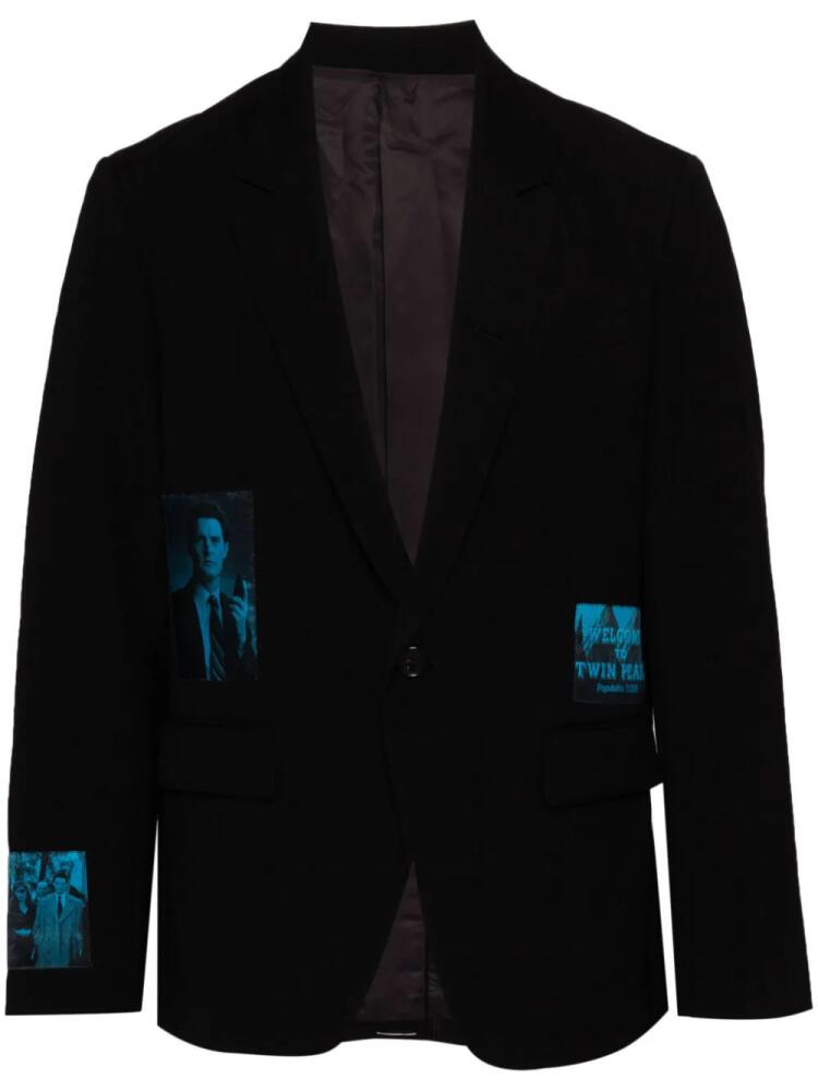 Undercover graphic-print single-breasted blazer - Black Cover