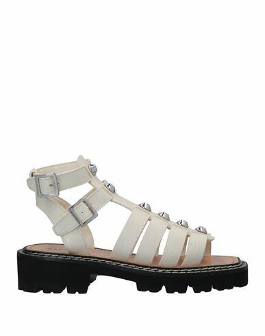 Sandro Woman Sandals Ivory Leather Cover