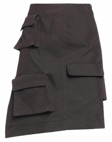 Off-white Woman Mini skirt Dark brown Cotton, Polyamide Cover