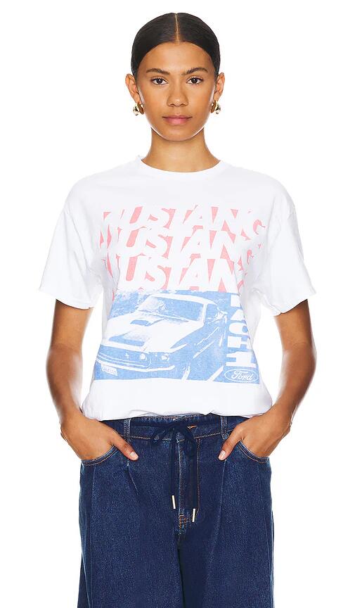 Junk Food Mustang Mach 1 Tee in White Cover