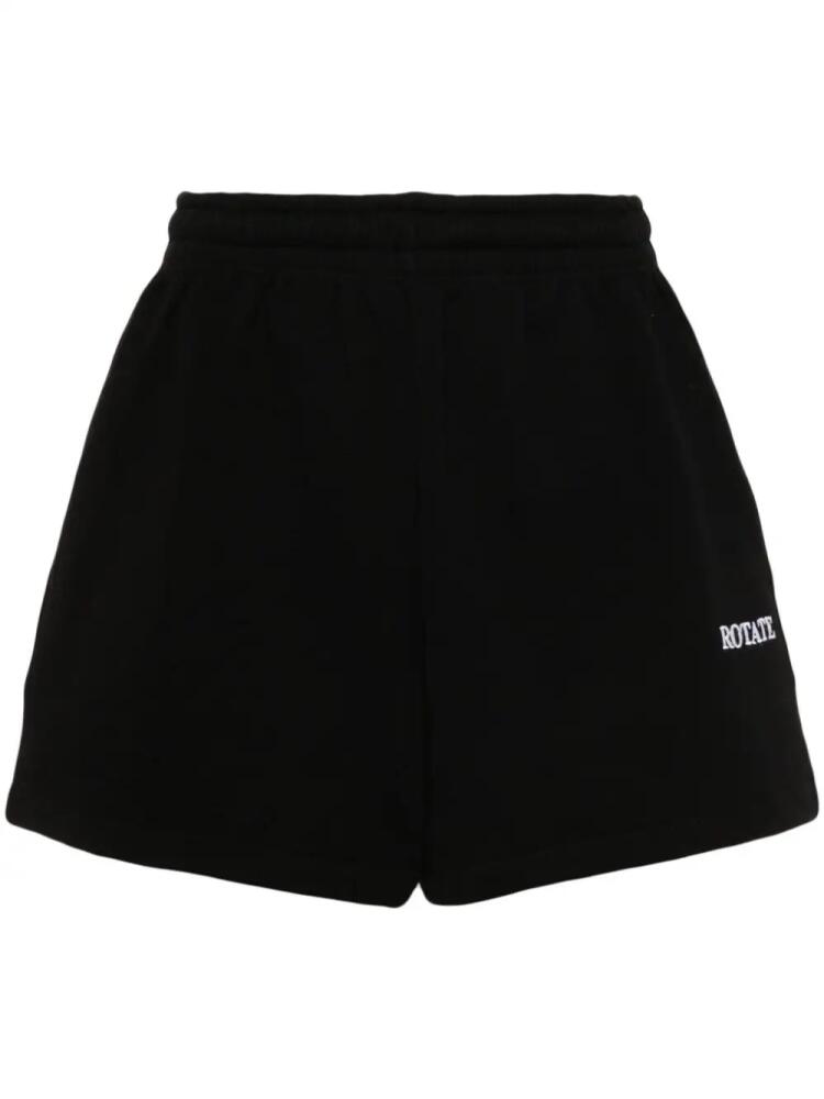 ROTATE BIRGER CHRISTENSEN logo-embroidered track shorts - Black Cover