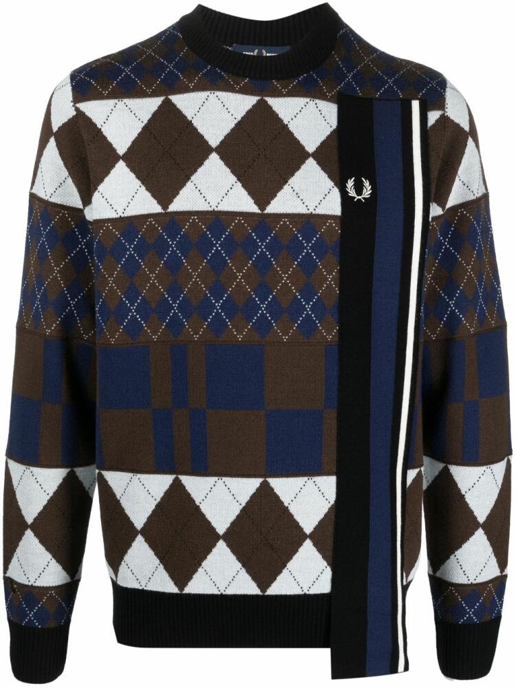 Fred Perry argyle knit jumper - Brown Cover