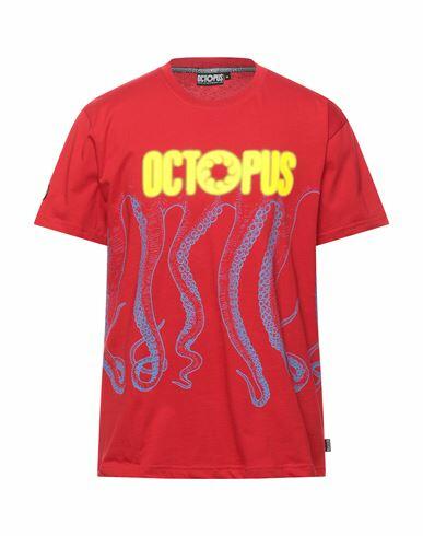 Octopus Man T-shirt Red Cotton Cover