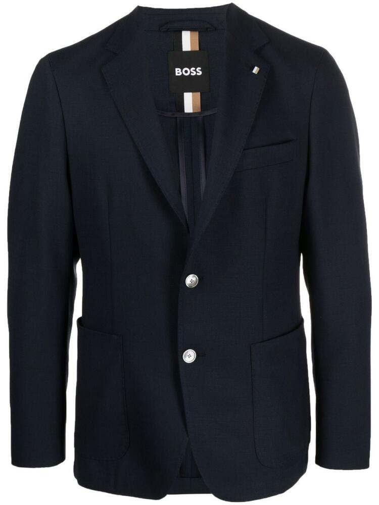 BOSS single-breasted blazer - Blue Cover