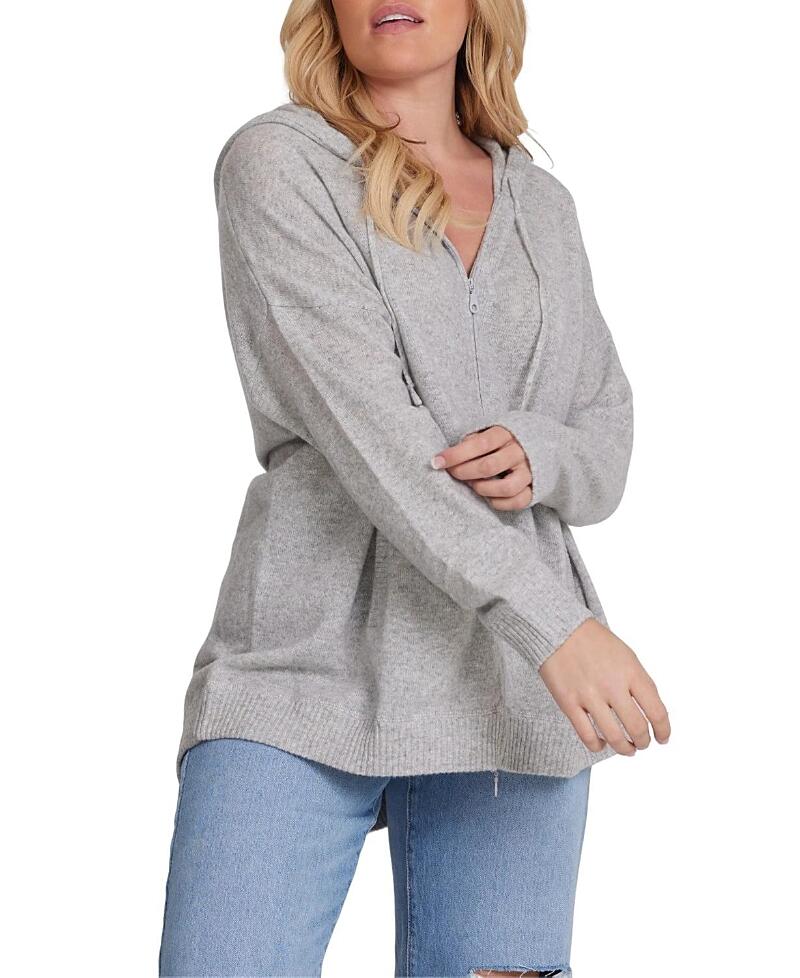 Minnie Rose V-neck Cashmere Zip Hoodie Cover