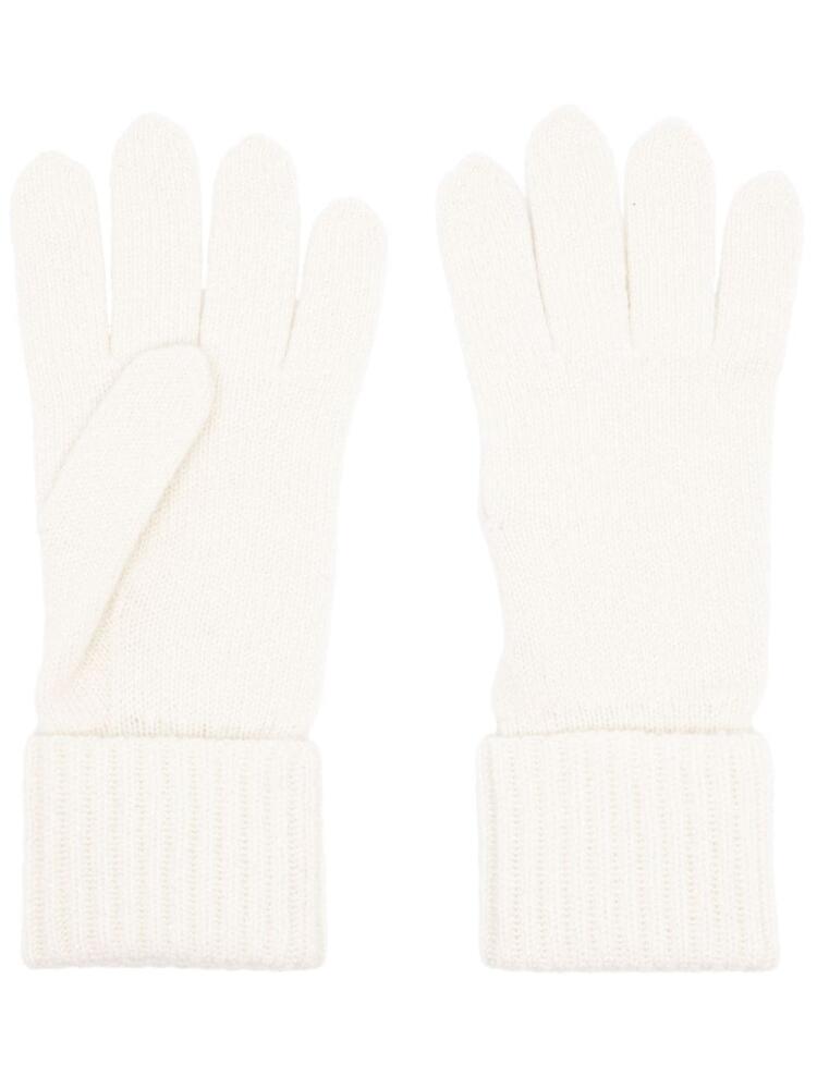 N.Peal Ribbed Cashmere Gloves - Neutrals Cover