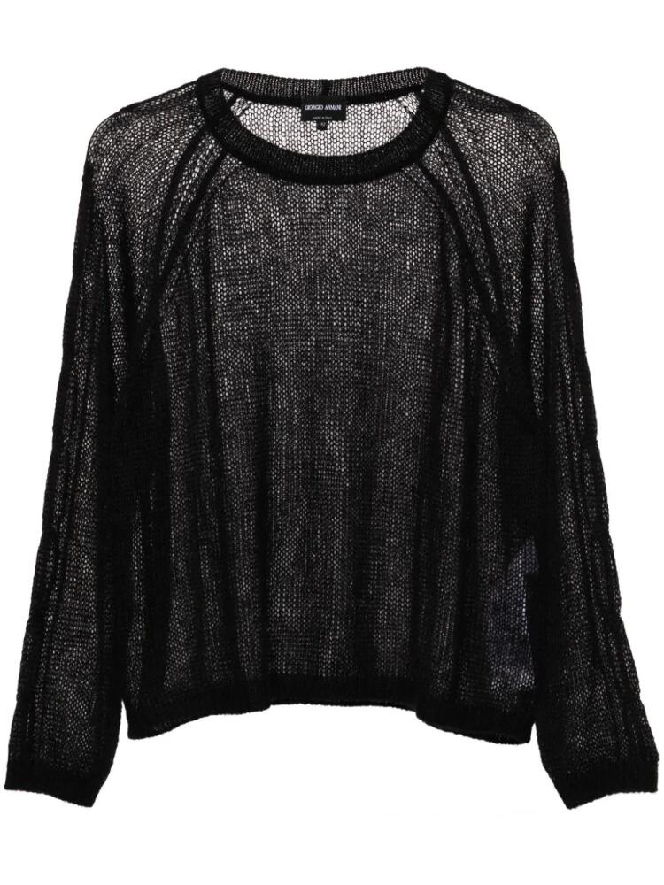 Giorgio Armani crew-neck sweater - Black Cover