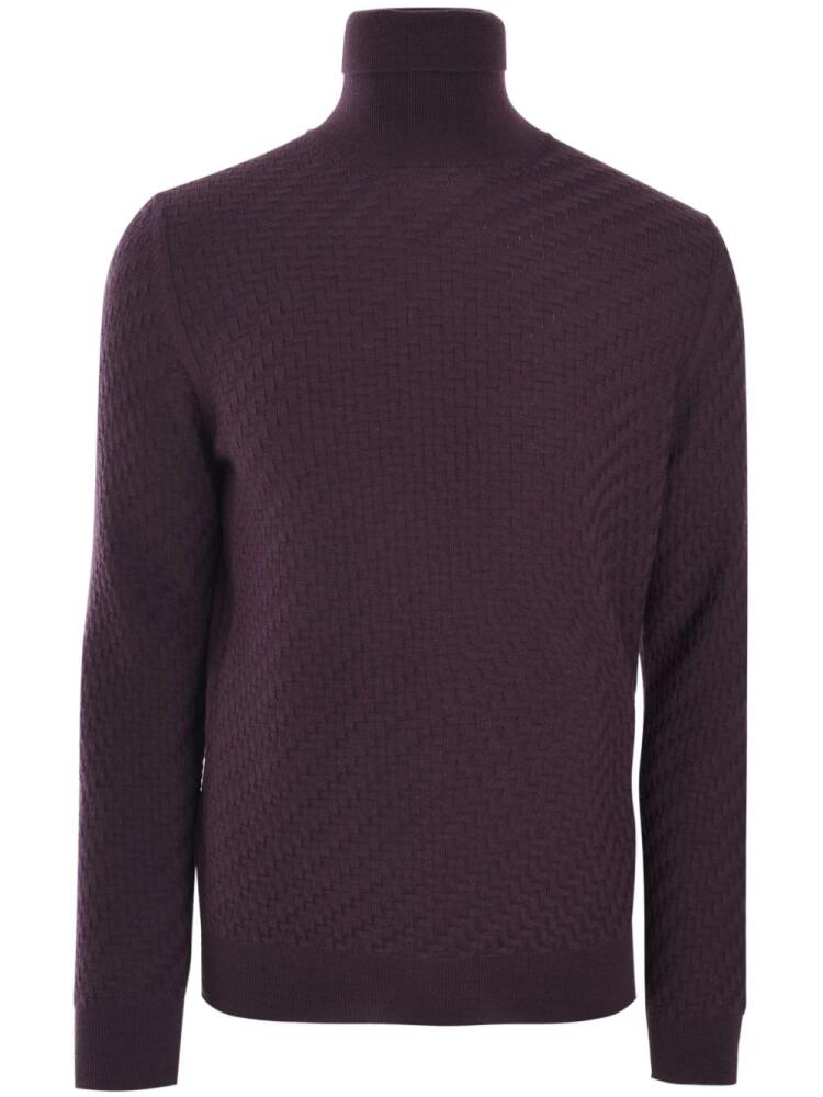 Corneliani roll-neck knitted jumper - Purple Cover