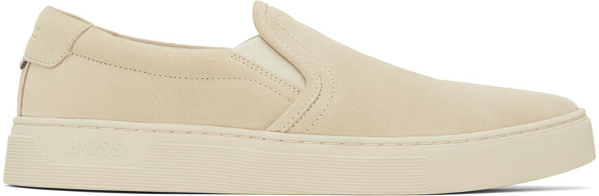 BOSS Beige Slip-On Sneakers Cover