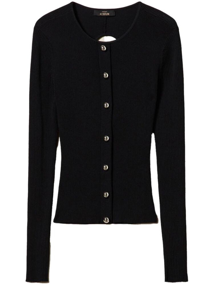 TWINSET ribbed cardigan - Black Cover