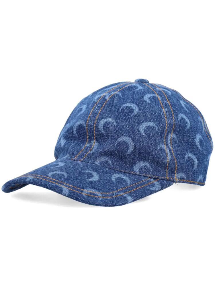 Marine Serre Crescent Moon denim baseball cap - Blue Cover