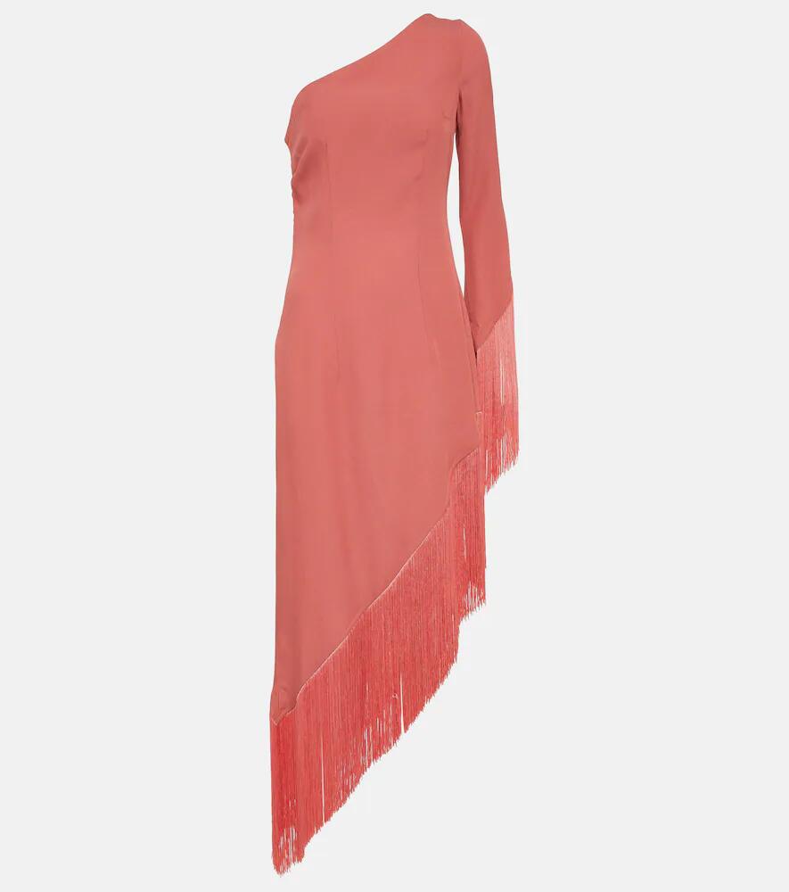 Taller Marmo Aventador fringed one-shoulder midi dress Cover