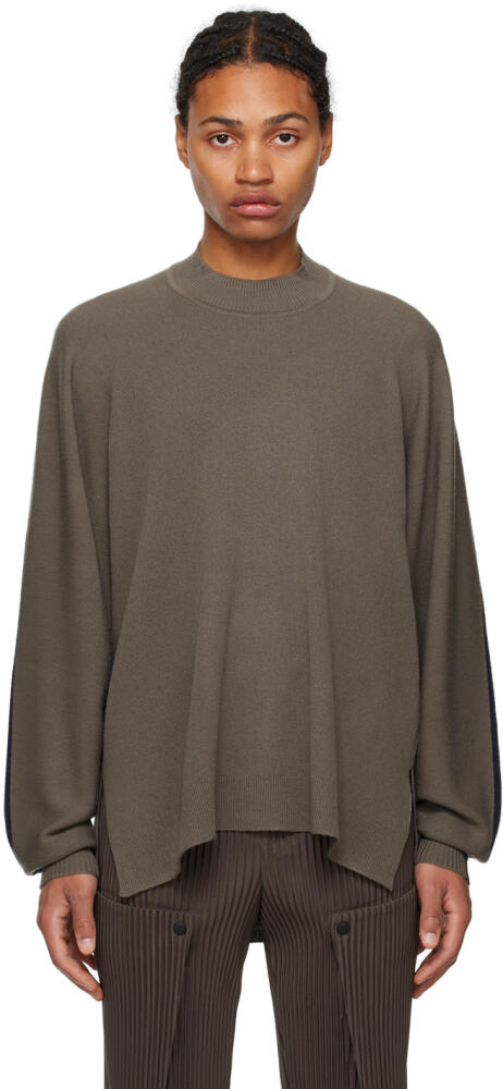 HOMME PLISSÉ ISSEY MIYAKE Khaki Framework Sweater Cover