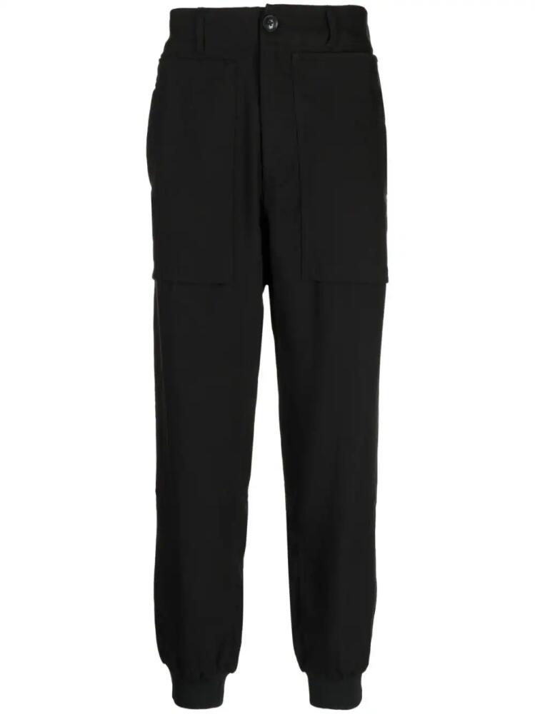 FIVE CM logo-patch track pants - Black Cover