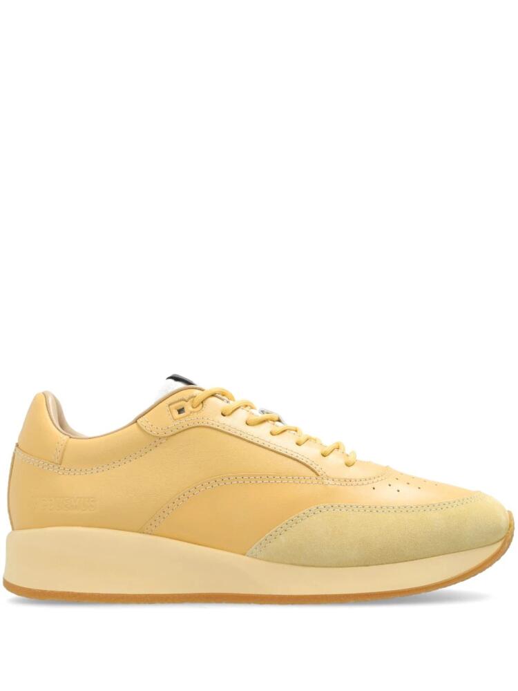 Jacquemus panelled lace-up sneakers - Yellow Cover