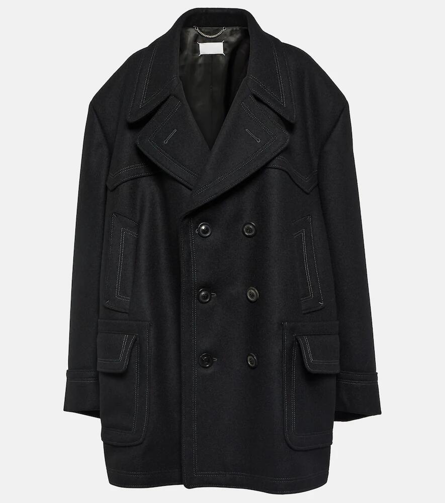 Maison Margiela Kaban oversized wool-blend coat Cover