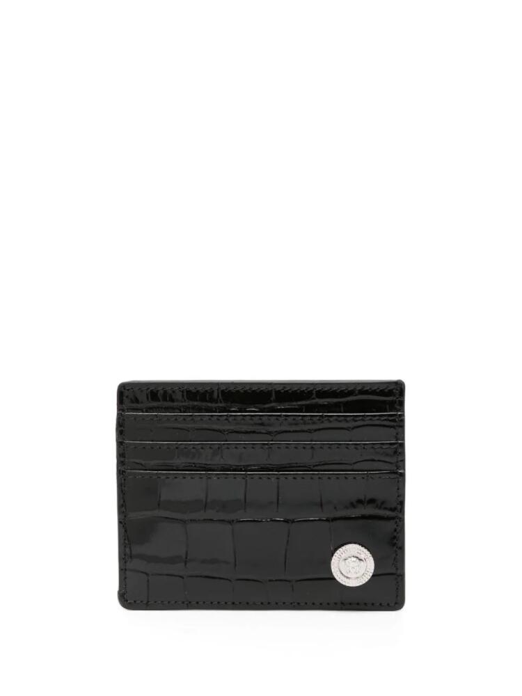 Versace crocodile-effect leather cardholder - Black Cover