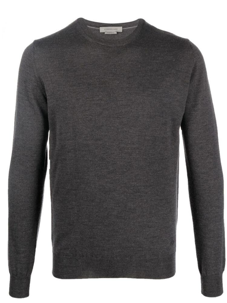 Corneliani crew-neck long-sleeve jumper - Grey Cover