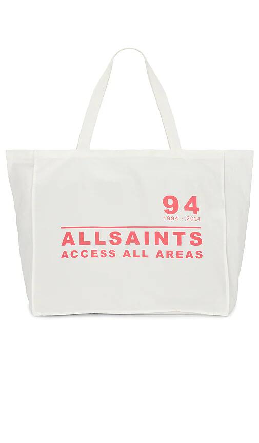 ALLSAINTS Access All Areas Tote in White Cover