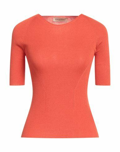 Gentryportofino Woman Sweater Orange Silk, Cotton Cover