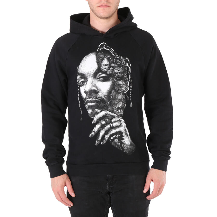 Domrebel Mens Black Calvin Snoop Doog Hoodie Cover