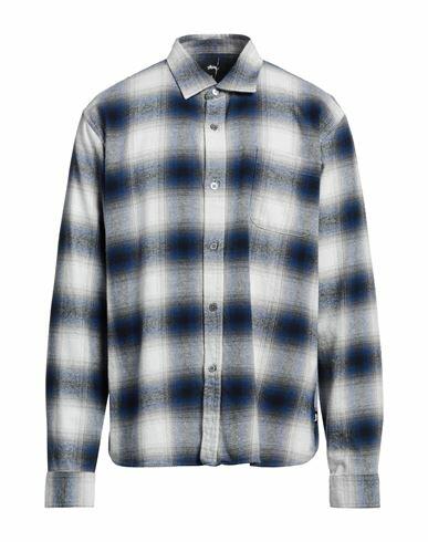 Stussy Man Shirt Blue Cotton Cover