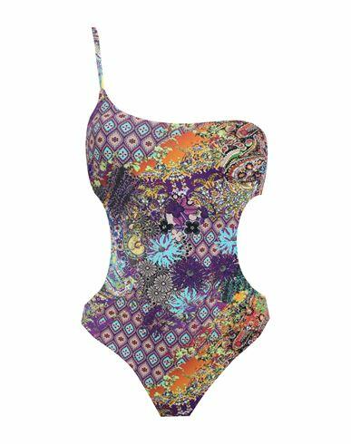 Miss Bikini Luxe Woman One-piece swimsuit Purple Polyamide, Elastane Cover