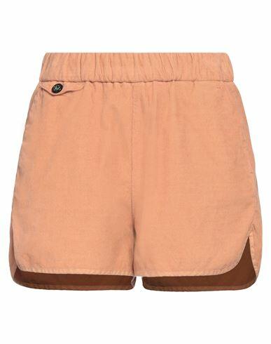 Berwich Woman Shorts & Bermuda Shorts Camel Cotton, Elastane Cover