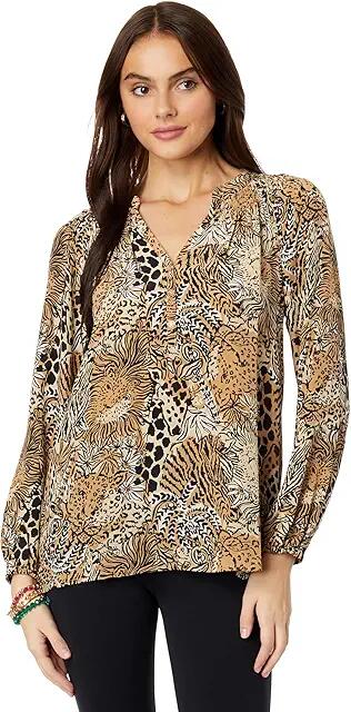 Lilly Pulitzer Elsa Top (Rattan Walk On The Wild Side) Women's Blouse Cover