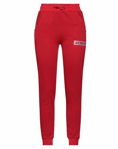 Love Moschino Woman Pants Red Cotton, Elastane Cover