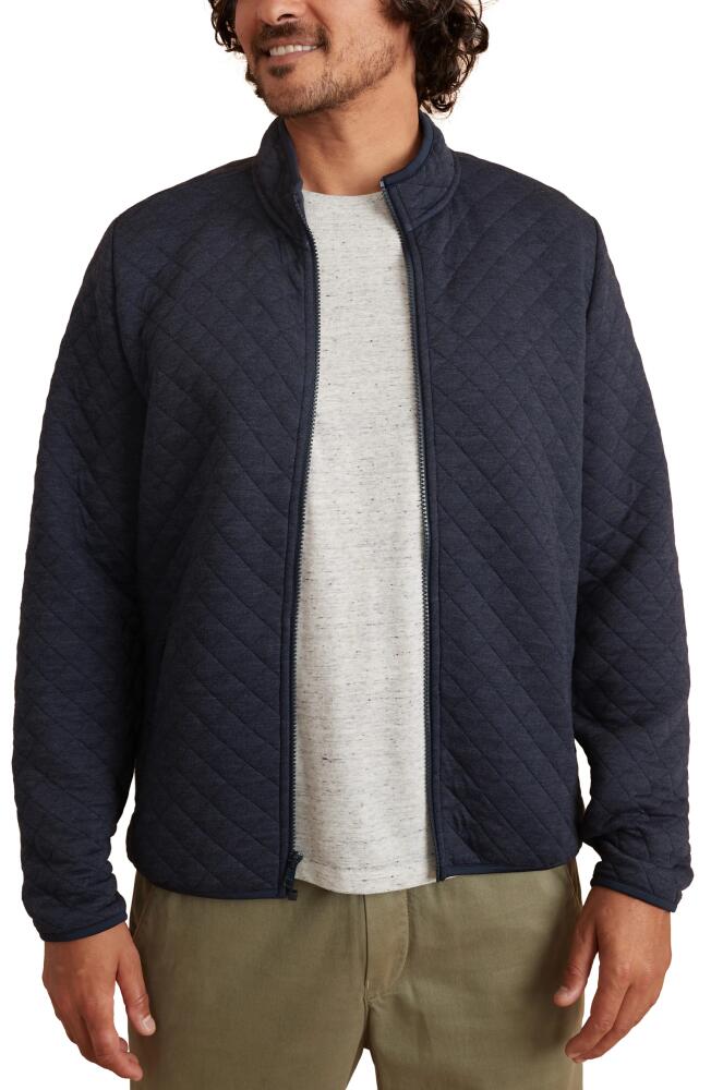 Marine Layer Corbet Quilted Knit Jacket in Navy Cover