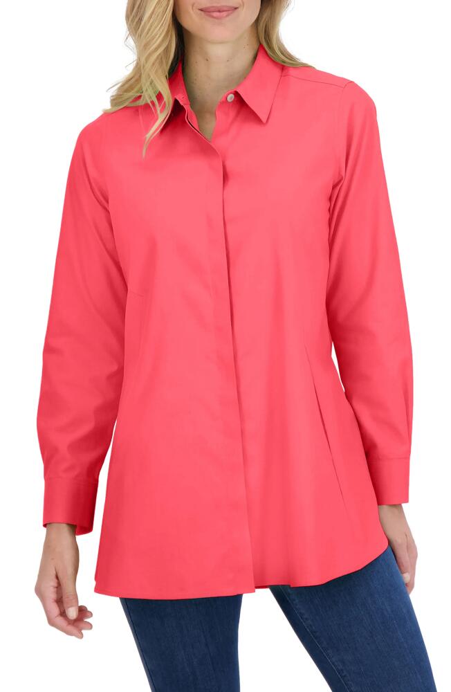 Foxcroft Cici Non-Iron Tunic Blouse in Simply Red Cover