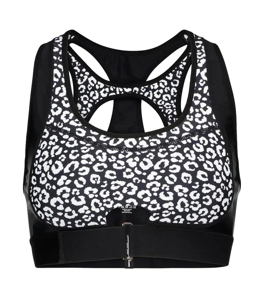 Adam Selman Sport Contour leopard-print sports bra Cover